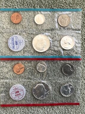 1964 P&D U.S. Mint Uncirculated Set - 10 Coins - 90% Silver Half, Quarter, Dime